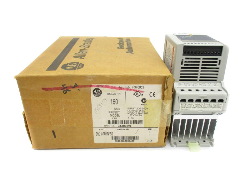 ALLEN BRADLEY 160-AA02NPS1 SER. C F/W 7.06 200-240V 2.8A (BR/WH) NSMP