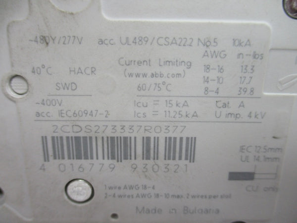 ABB SU203MK6 277/480V 6A NSNP