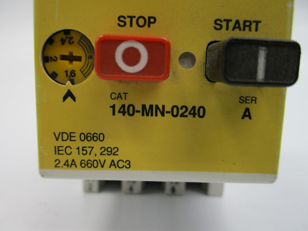 ALLEN BRADLEY 140-MN-0240 SER. A 600VAC 1.6-2.4A NSNP