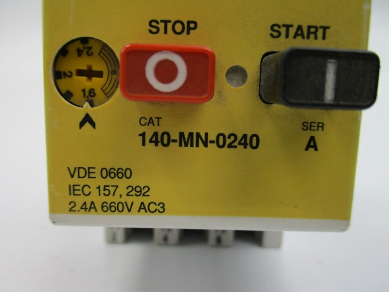 ALLEN BRADLEY 140-MN-0240 SER. A 600VAC 1.6-2.4A NSNP