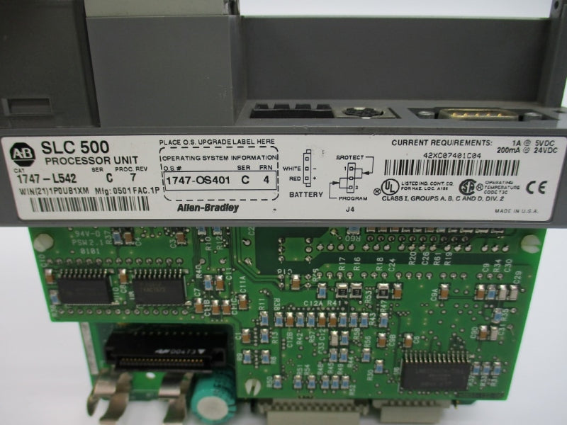 ALLEN BRADLEY 1747-L542 SER. C F/W 4 24VDC (NO DOOR/KEY) NSNP