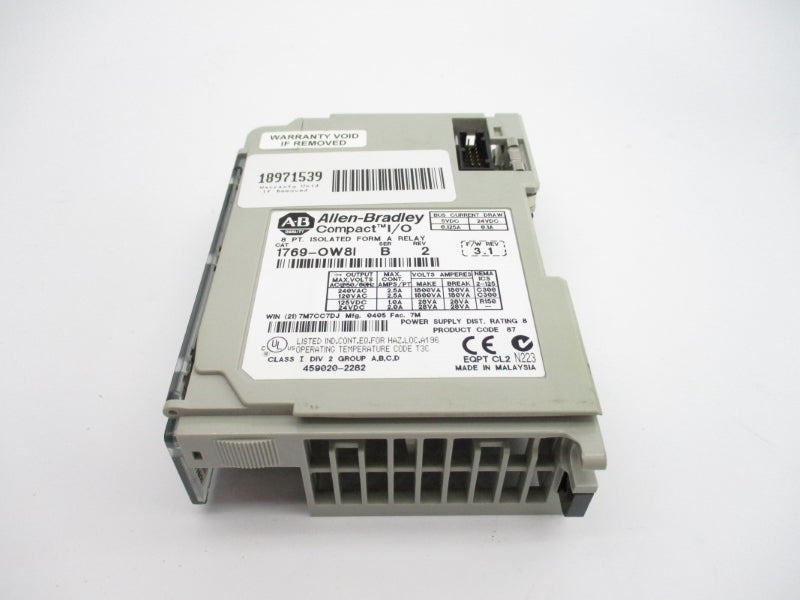 ALLEN BRADLEY 1769-OW8I SER. B F/W 3.1 24VDC 0.1A (AS PICTURED) NSNP