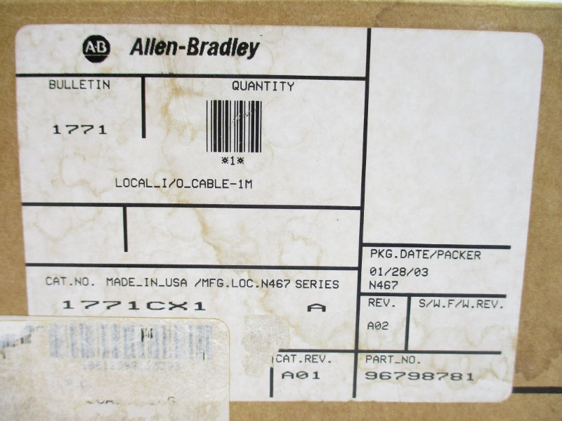 ALLEN BRADLEY 1771-CX1 SER. A NSMP