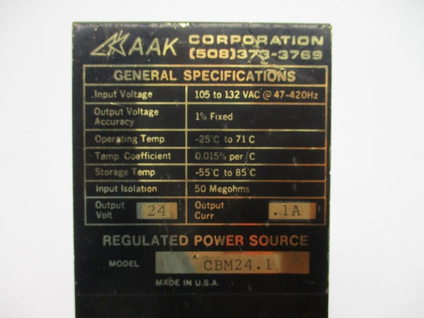 AAK CBM24.1 24V .1A UNMP