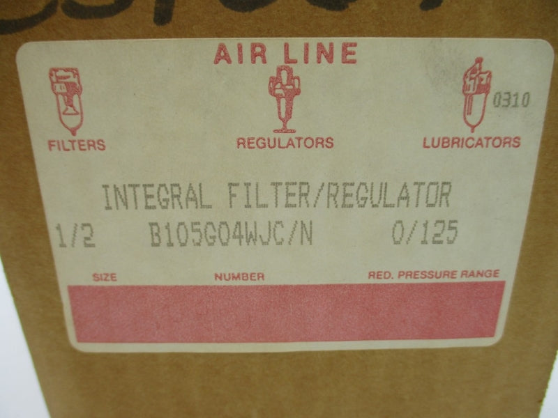 AIR LINE B105G04WJC/N 250PSI 1/2" NSMP