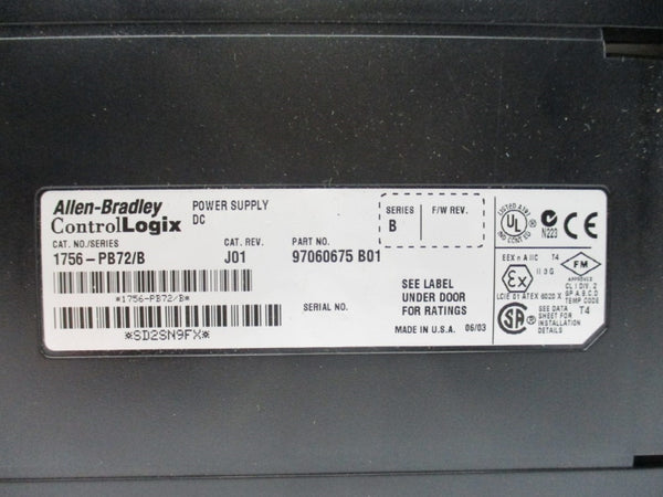 ALLEN BRADLEY 1756-PB72 SER. B NSMP