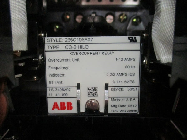 ABB 265C195A07 CO-2HILO 1-12A NSMP