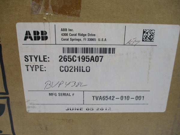ABB 265C195A07 CO-2HILO 1-12A NSMP