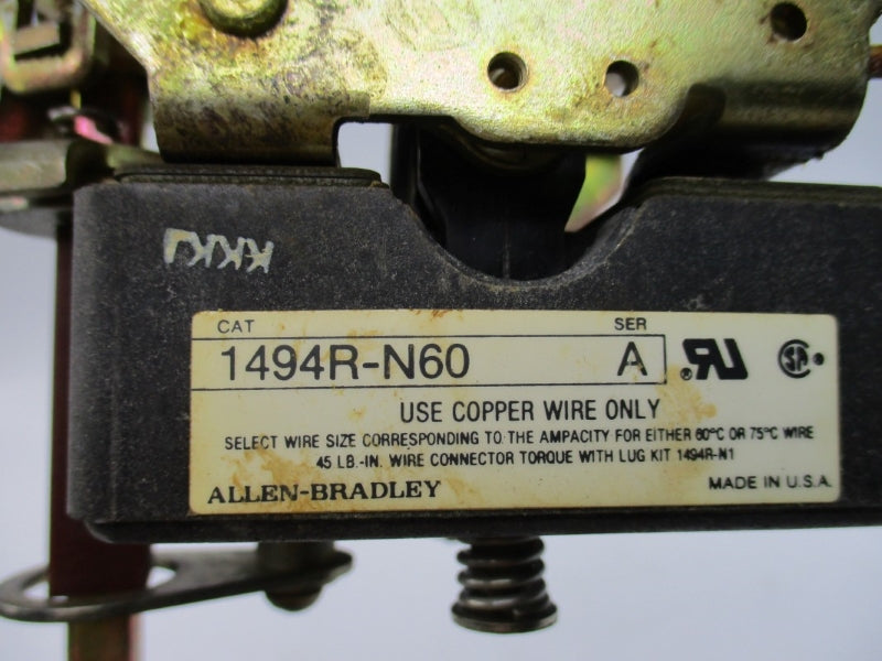 ALLEN BRADLEY 1494R-N60 SER. A 460V 60A NSNP