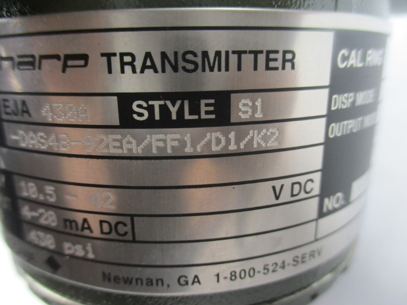 YOKOGAWA EJA430A-DAS4B-92EA/FF1/D1/K2 10.5-42VDC 430PSI NSNP