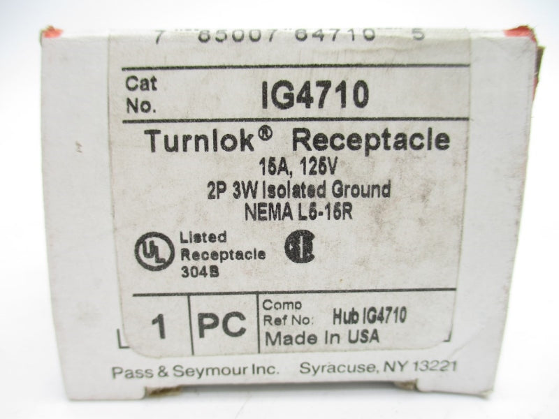 PASS & SEYMOUR IG4710 125V 15A (ORANGE) NSMP