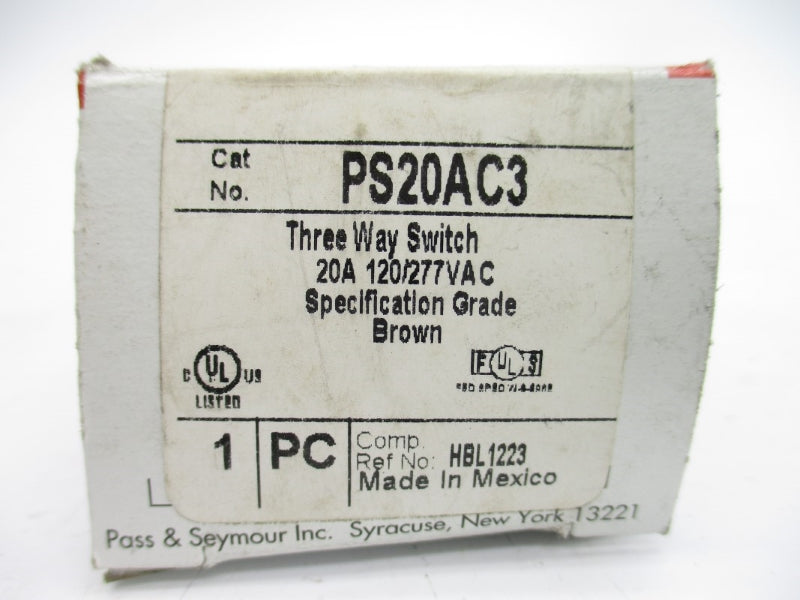 PASS & SEYMOUR PS20AC3 120/277VAC 20A (BROWN) NSMP