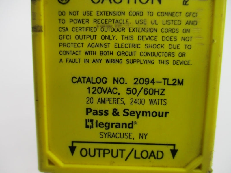 PASS & SEYMOUR 2094-TL2M 120VAC 20A UNMP