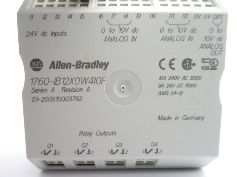 ALLEN BRADLEY 1760-IB12XOW4IOF SER. A 24VDC 10A NSMP