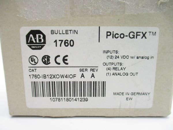 ALLEN BRADLEY 1760-IB12XOW4IOF SER. A 24VDC 10A NSMP