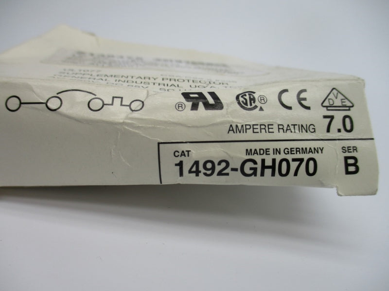 ALLEN BRADLEY 1492-GH070 SER. B 250VAC 7.0A NSMP