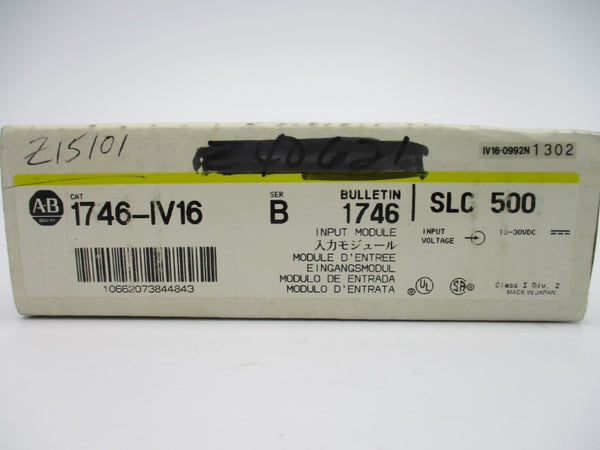 ALLEN BRADLEY 1746-IV16 SER. B 10-30VDC NSMP