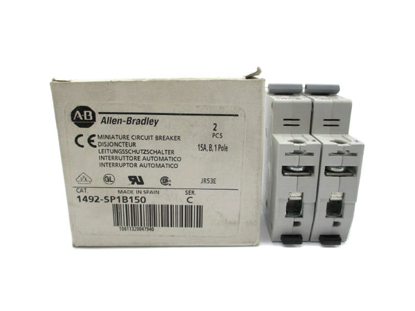 ALLEN BRADLEY 1492-SP1B150 SER. C 240/415VAC 15A (PKG OF 2) NSMP