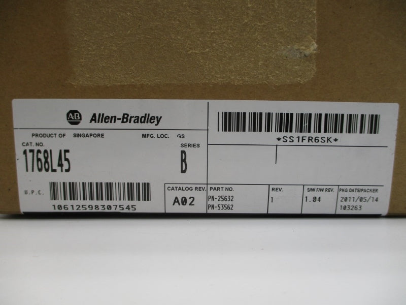 ALLEN BRADLEY 1768-L45 SER. B F/W 1.04 DATE: 2011 NSFS