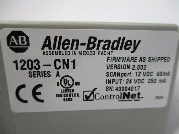 ALLEN BRADLEY 1203-CN1 SER. A F/W 2.002 24VDC NSMP