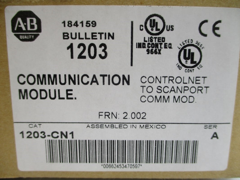 ALLEN BRADLEY 1203-CN1 SER. A F/W 2.002 24VDC NSMP