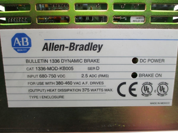 ALLEN BRADLEY 1336-MOD-KB005 SER. D 680-750VDC REMAN