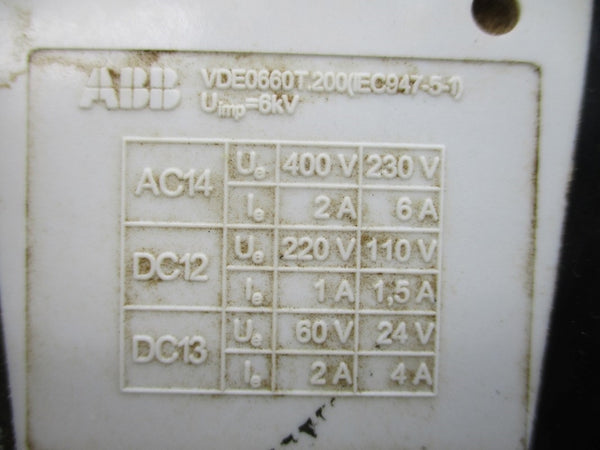 ABB S261C6 230/400V 6A UNMP