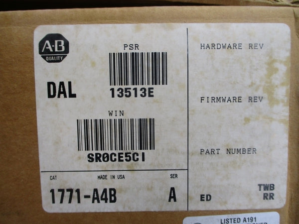 ALLEN BRADLEY 1771-A4B SER. A NSMP