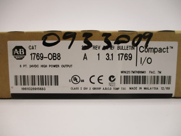 ALLEN BRADLEY 1769-OB8 SER. A F/W 3.1 24VDC DATE: 2009 NSFS
