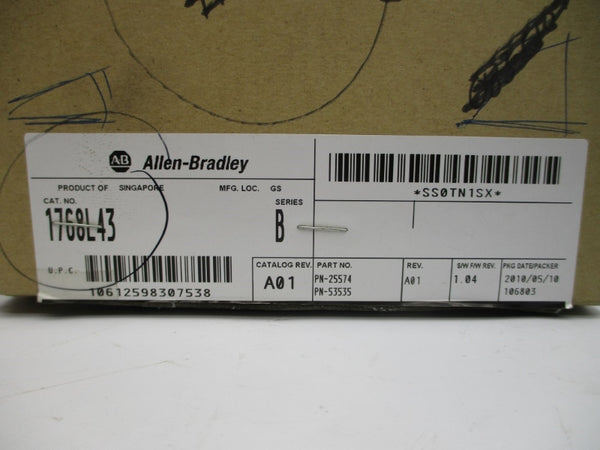 ALLEN BRADLEY 1768-L43 SER. B F/W 1.04 24VDC 1.3A NSMP