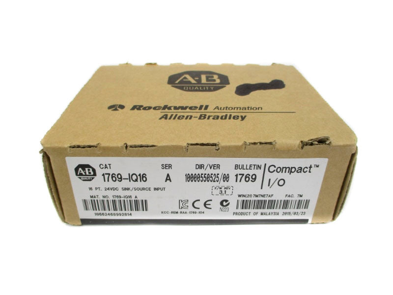 ALLEN BRADLEY 1769-IQ16 SER. A F/W 3.1 24VDC DATE: 2015 NSFS