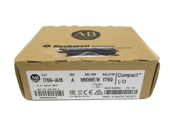 ALLEN BRADLEY 1769-IA16 SER. A F/W 3.1 120VAC DATE: 2015 NSFS