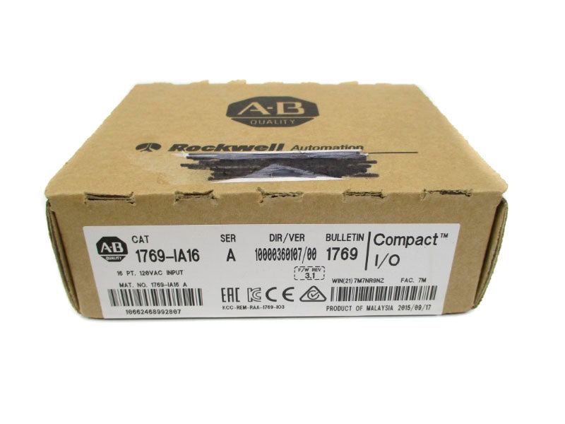 ALLEN BRADLEY 1769-IA16 SER. A F/W 3.1 120VAC DATE: 2015 NSFS