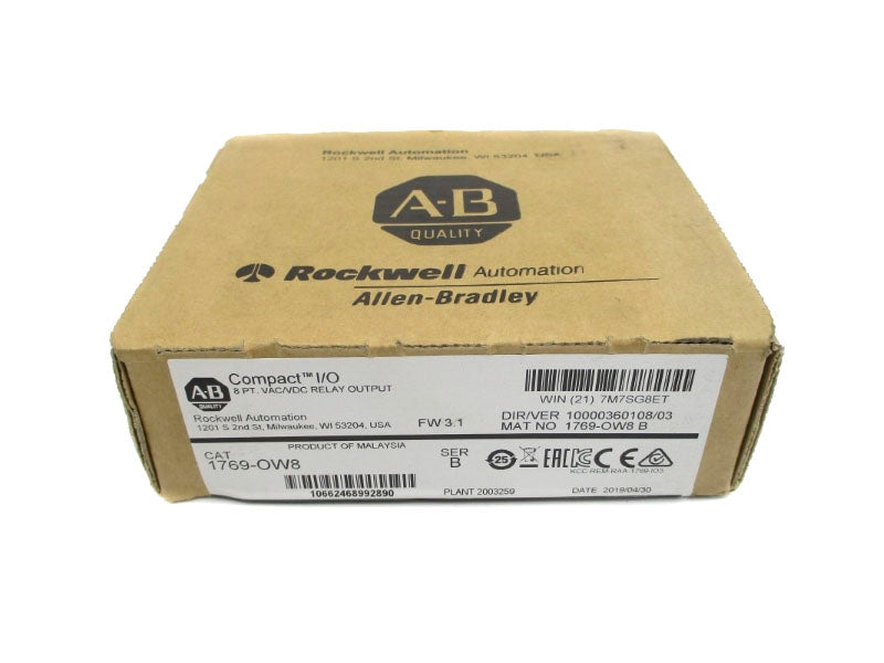 ALLEN BRADLEY 1769-OW8 SER. B F/W 3.1 DATE: 2019 NSFS