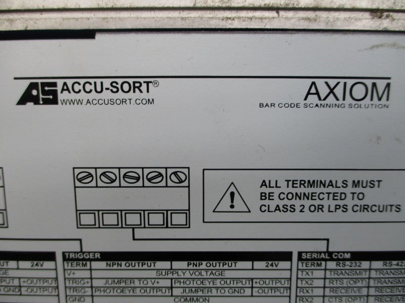 ACCUSORT AXIOM 12-30VDC 5.0A (AS PICTURED) NSNP