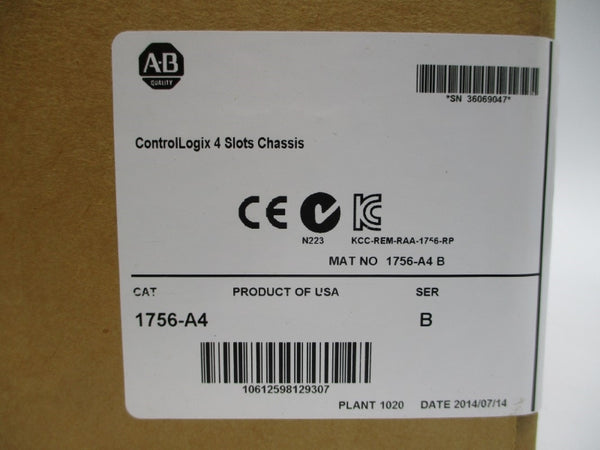 ALLEN BRADLEY 1756-A4 SER. B DATE: 2014 NSFS