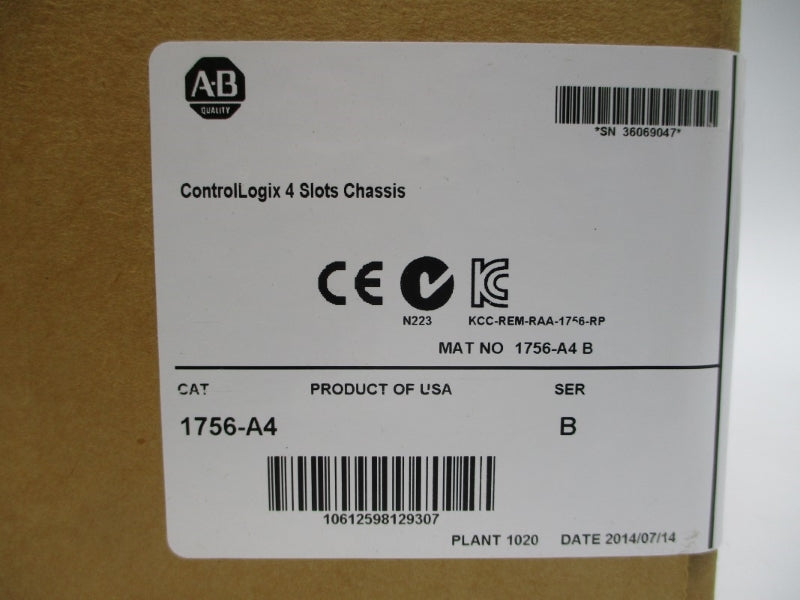 ALLEN BRADLEY 1756-A4 SER. B DATE: 2014 NSFS