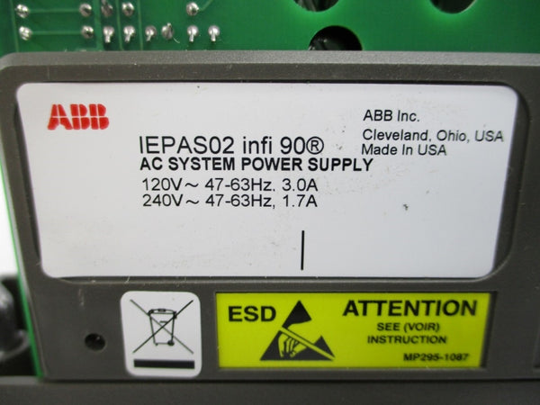 ABB IEPAS02 120/240V 1.7/3.0A NSMP