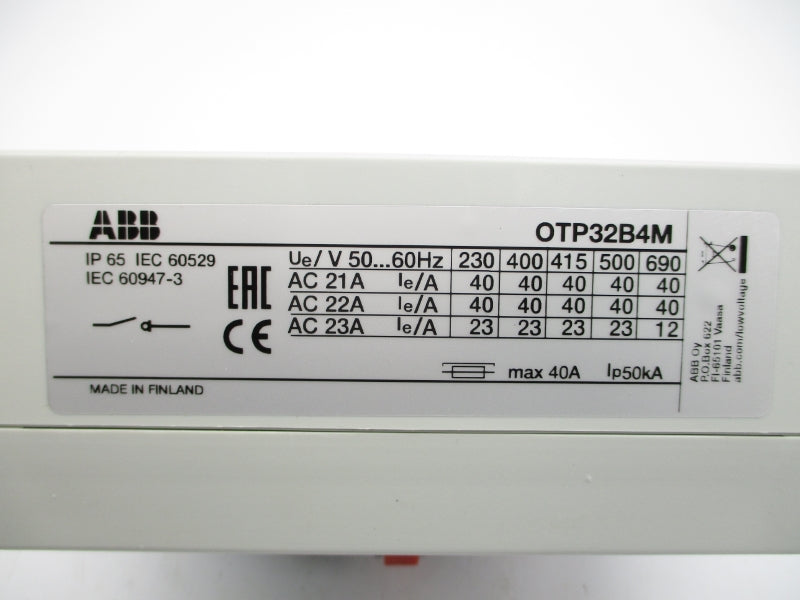 ABB 1SCA022401R4590 OTP32B4M 690VAC 40A NSMP