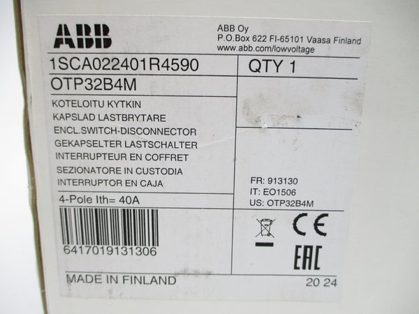 ABB 1SCA022401R4590 OTP32B4M 690VAC 40A NSMP