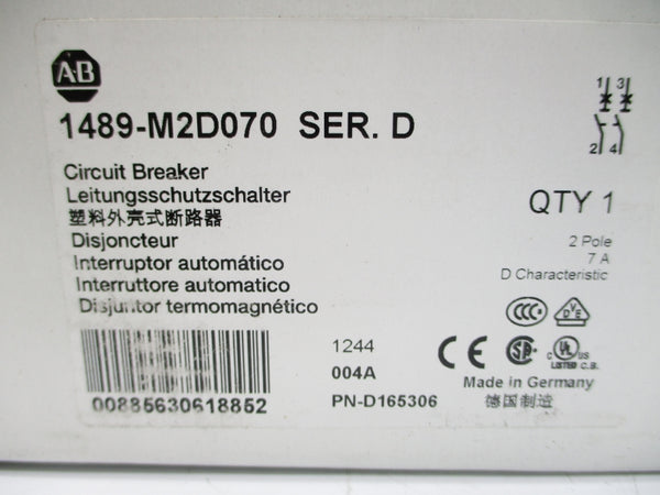 ALLEN BRADLEY 1489-M2D070 SER. D 277VAC 7A NSMP