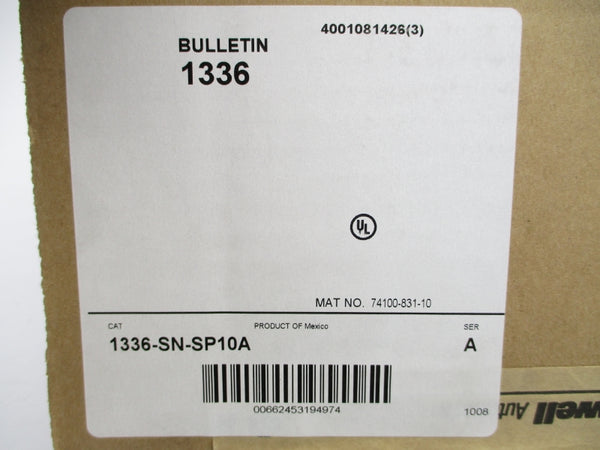 ALLEN BRADLEY 1336-SN-SP10A SER. A NSMP
