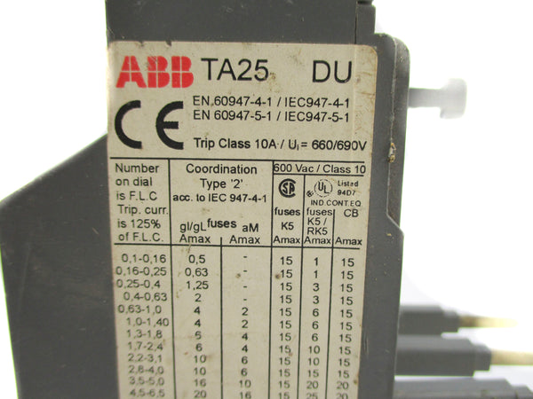ABB TA25DU-8.5 1SAZ211201R1040 6-8.5A UNMP