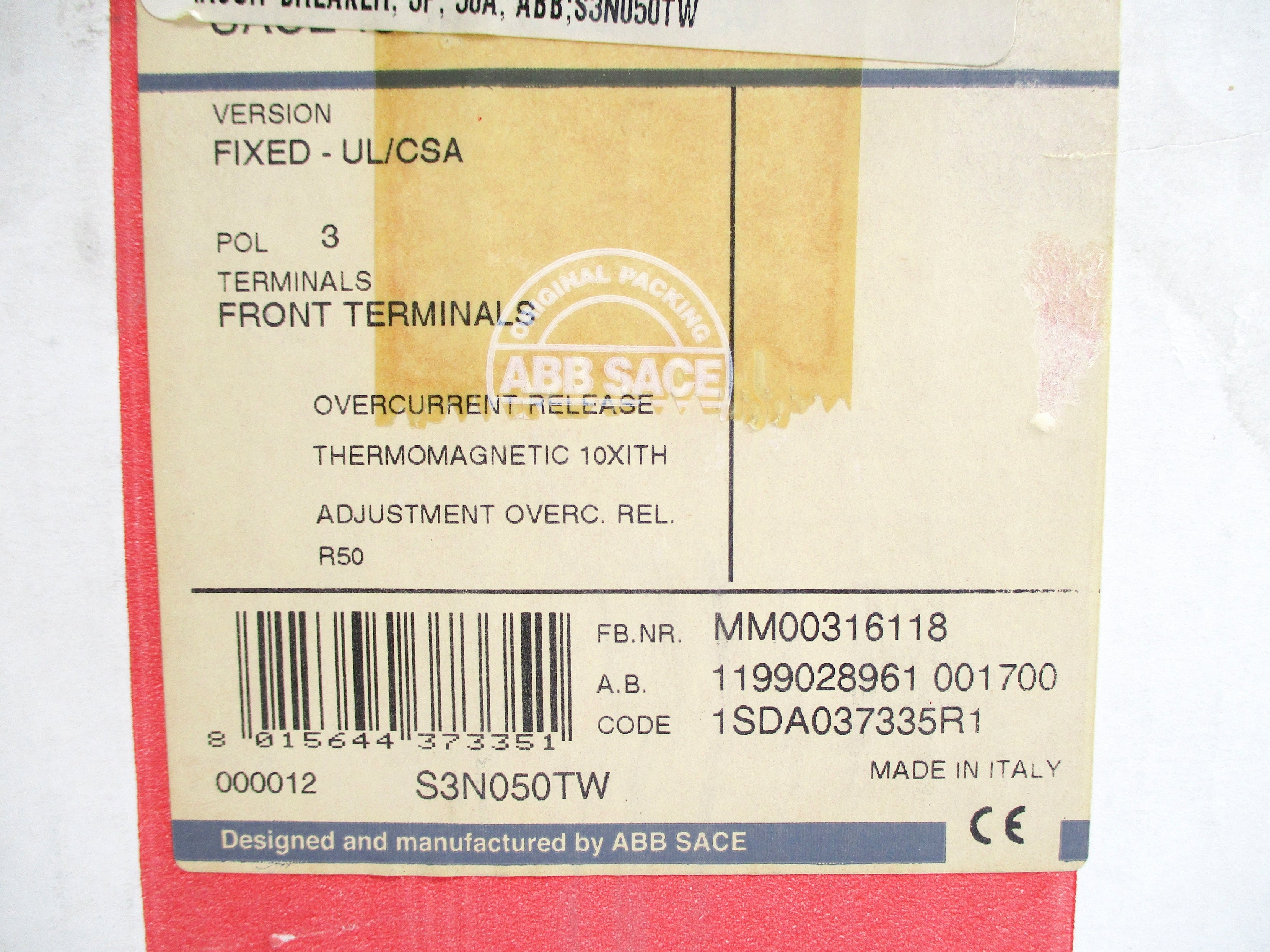 ABB S3N050TW 600V 50A NSMP