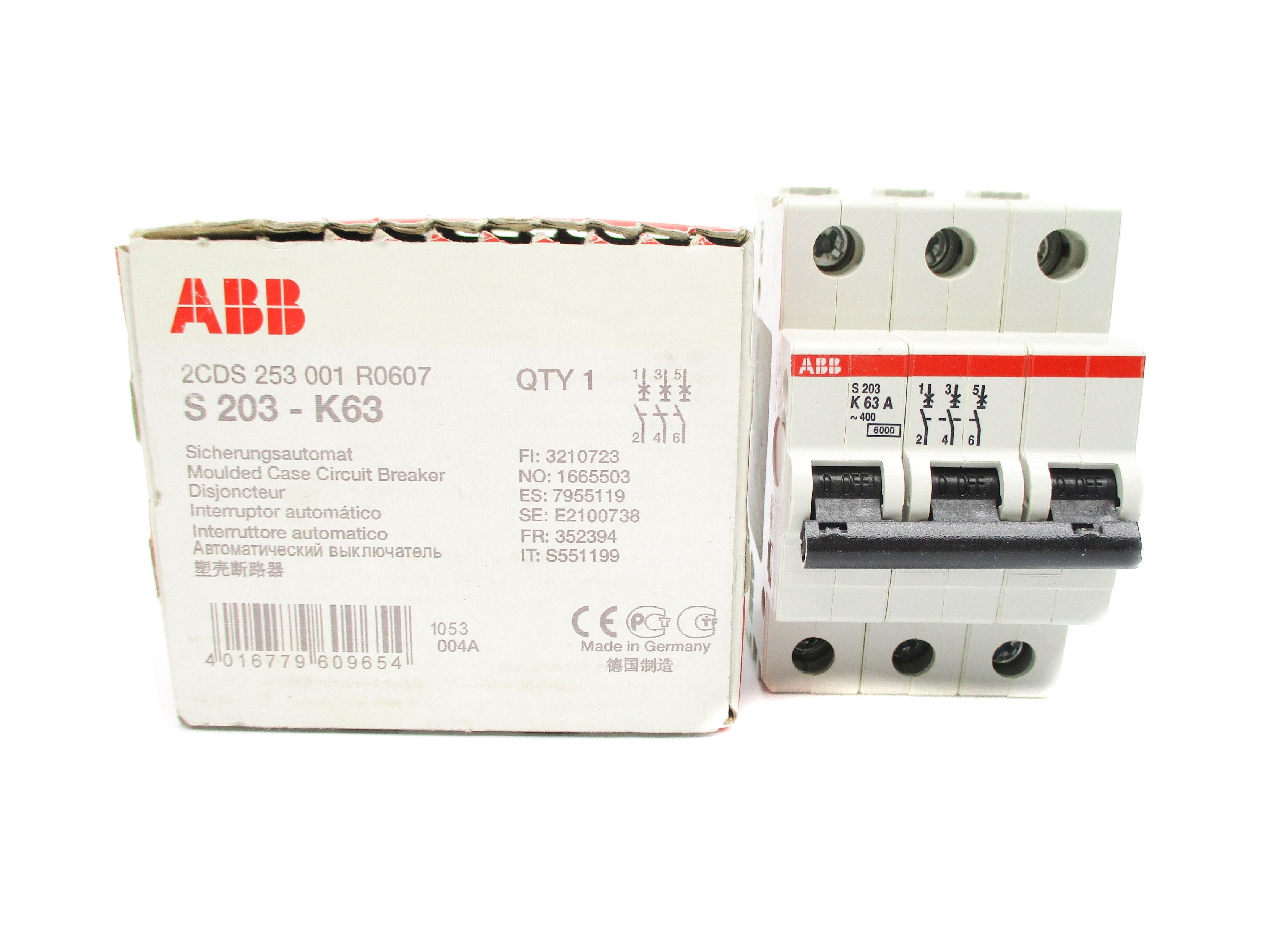 ABB S203-K63 400V 63A NSMP