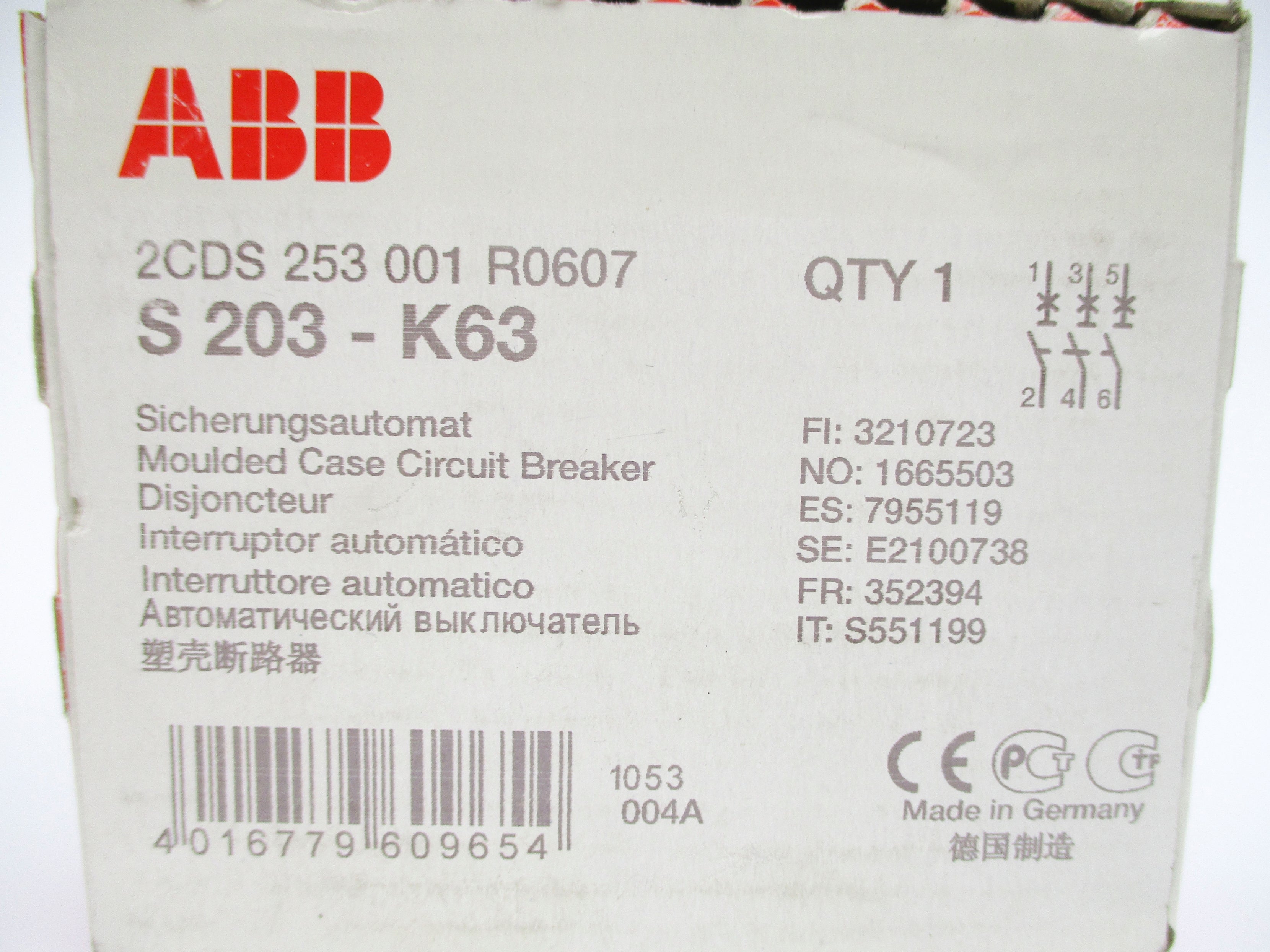 ABB S203-K63 400V 63A NSMP