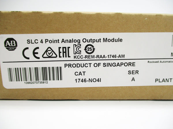 ALLEN BRADLEY 1746-NO4I SER. A DATE: 2017 NSFS