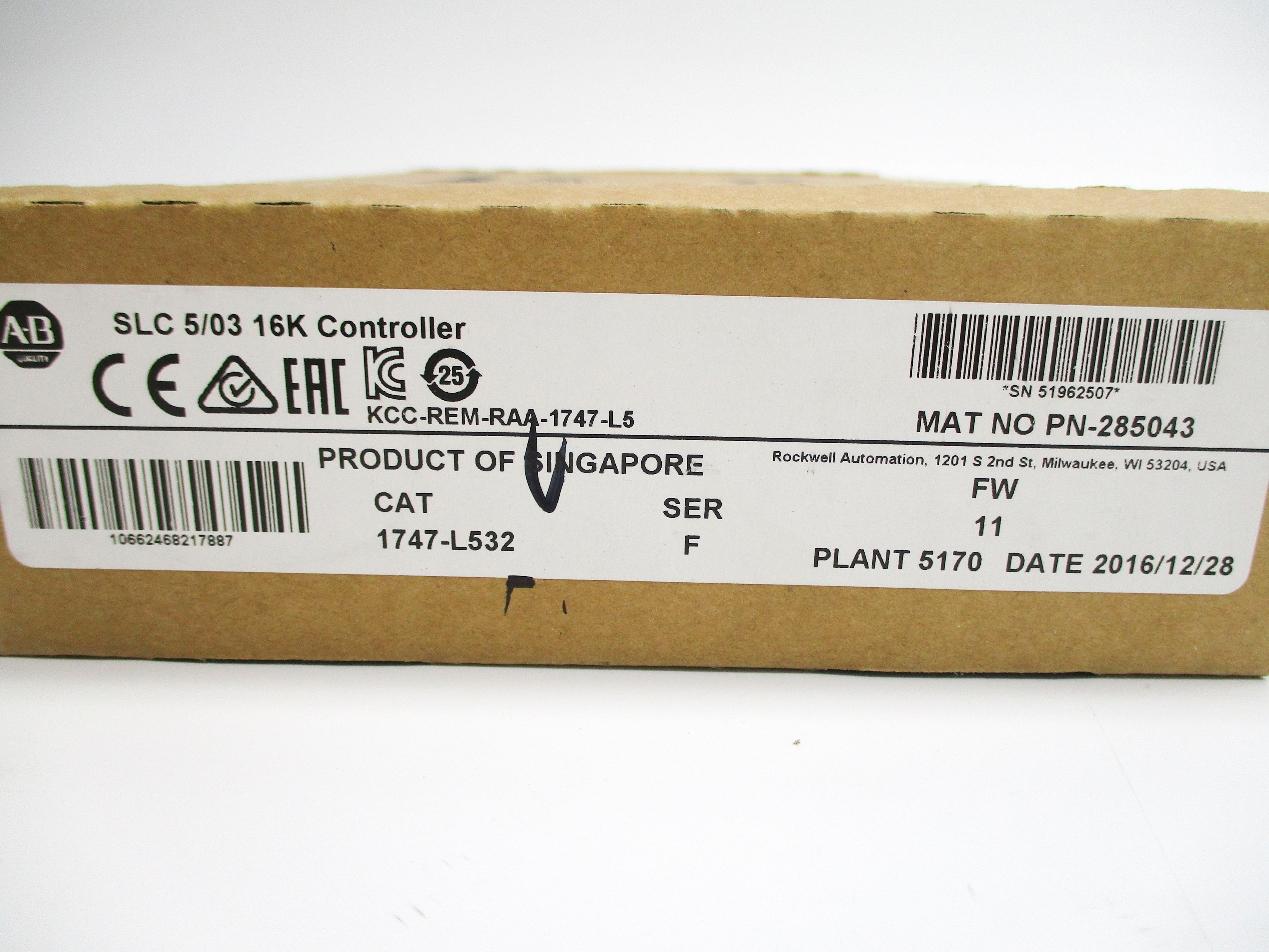 ALLEN BRADLEY 1747-L532 SER. F F/W 11 NSMP