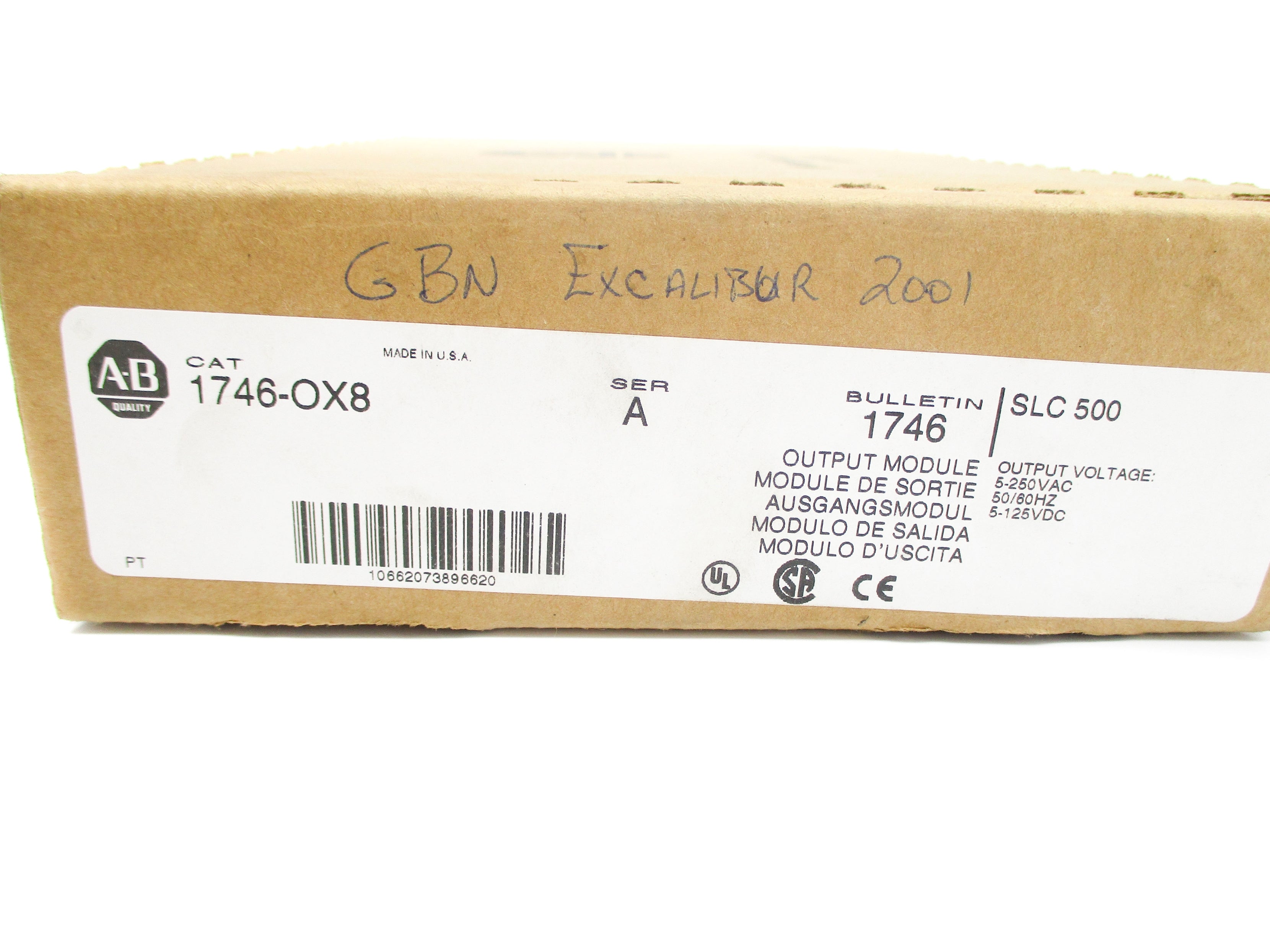 ALLEN BRADLEY 1746-OX8 SER. A 5-250VAC 15A NSMP