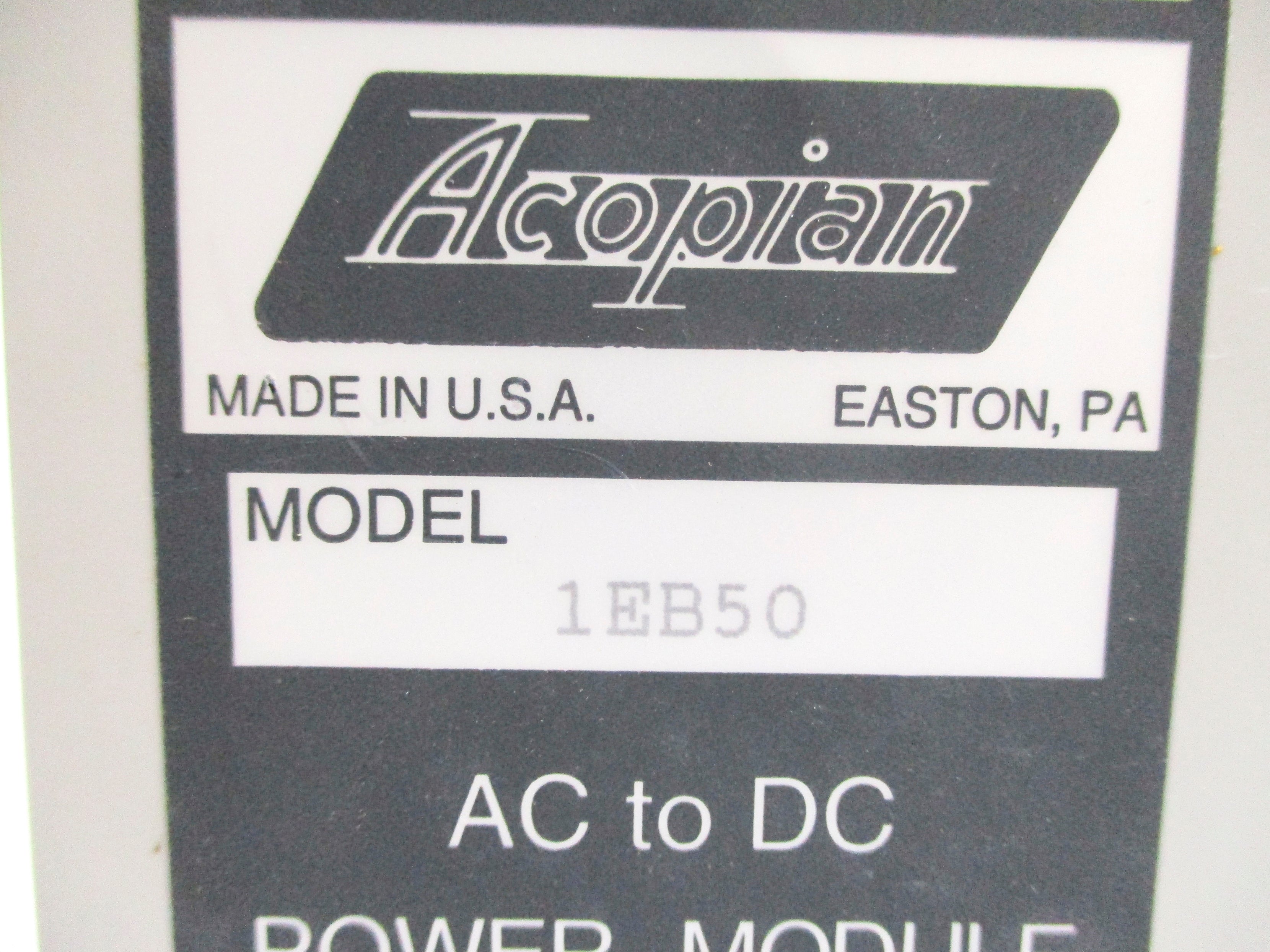ACOPIAN 1EB50 NSNP